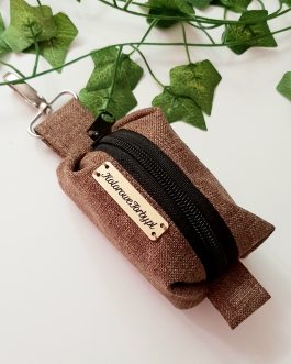 BRĄZOWY LEN Etui na kupoworki