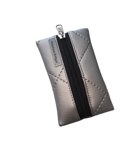 SREBRNE Etui Na Klucze Ekoskóra