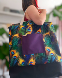 PAWIE PIÓRA Torba Plażowa XXL