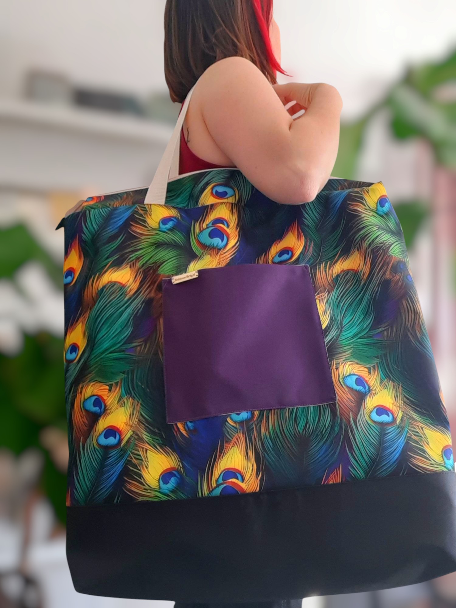 PAWIE PIÓRA Torba Plażowa XXL